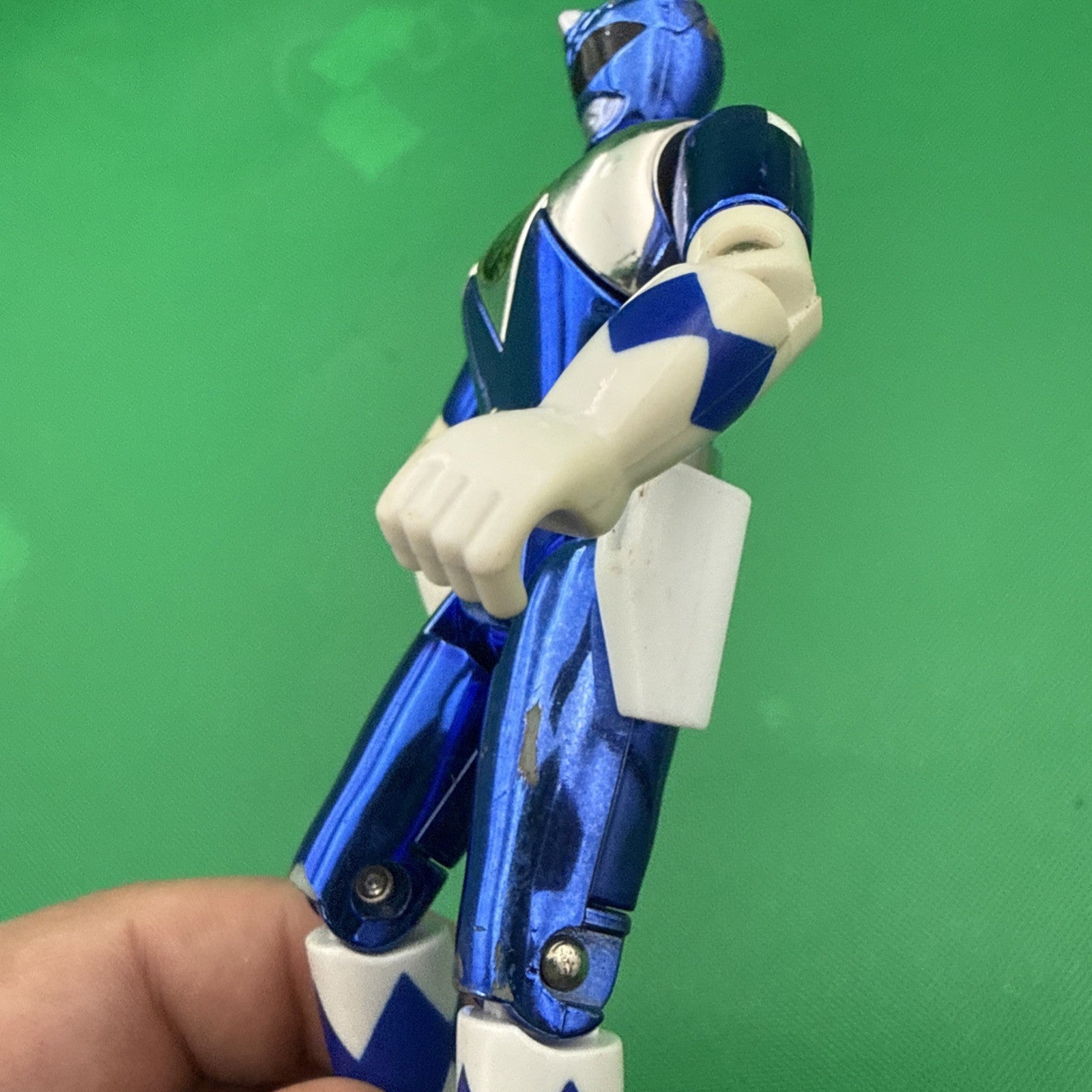 Vintage 1995 Bandai Power Rangers Movie, Blue Ranger, 5.5" figure - toyscardscomics