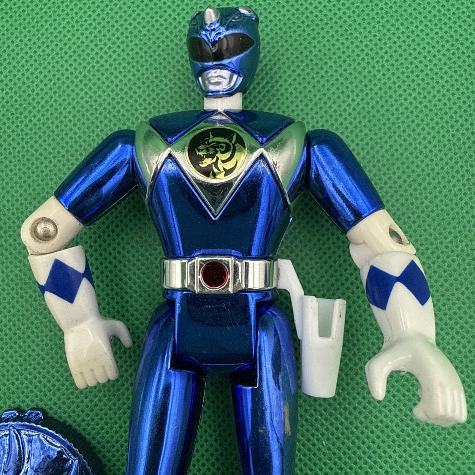 Vintage 1995 Bandai Power Rangers Movie, Blue Ranger, 5.5" figure - toyscardscomics