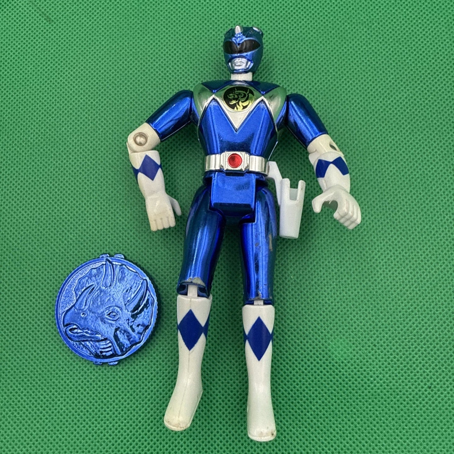 Vintage 1995 Bandai Power Rangers Movie, Blue Ranger, 5.5" figure - toyscardscomics