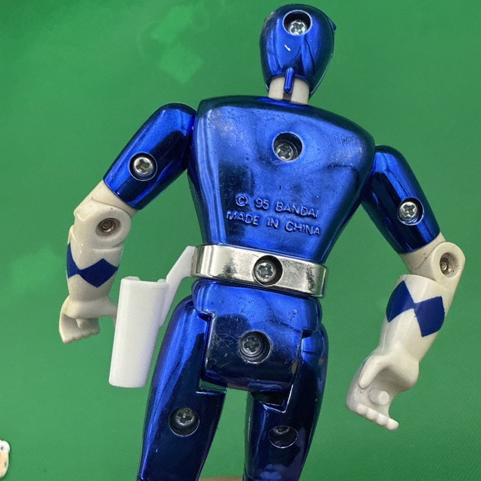 Vintage 1995 Bandai Power Rangers Movie, Blue Ranger, 5.5" figure - toyscardscomics