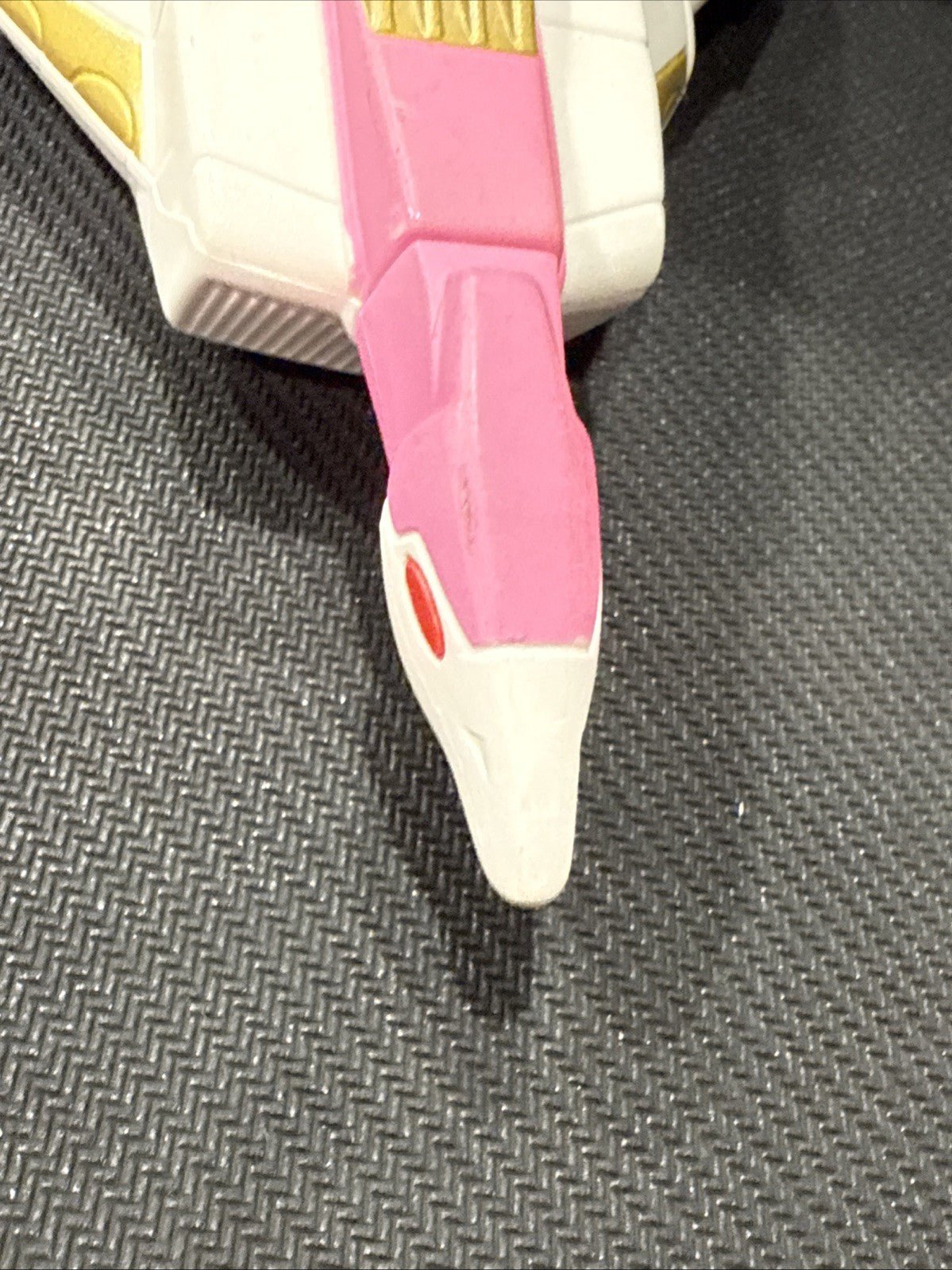 Vintage 1995 SABAN White & Pink Spacecraft on 4 Wheels With Pink Power Ranger - toyscardscomics