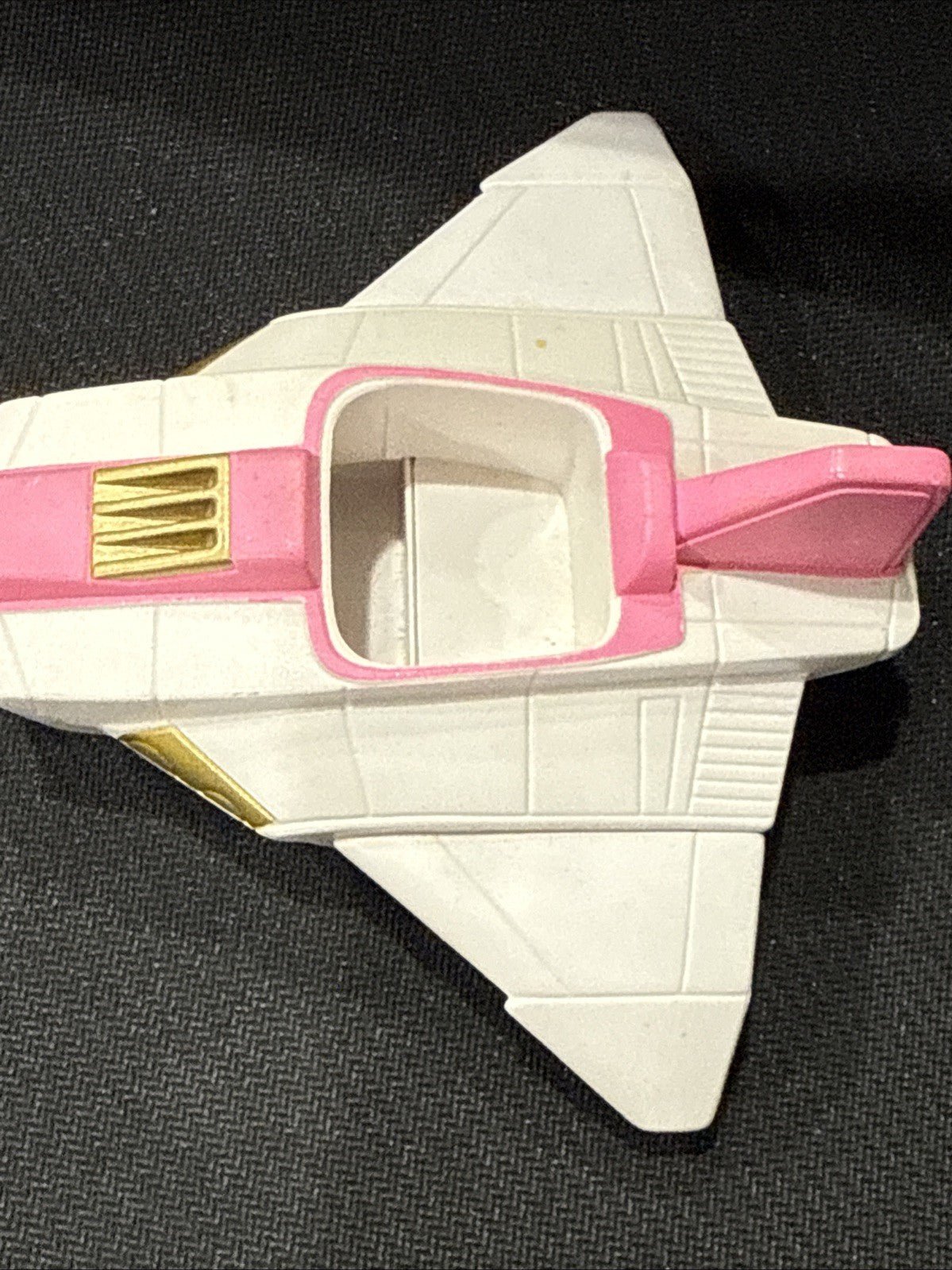 Vintage 1995 SABAN White & Pink Spacecraft on 4 Wheels With Pink Power Ranger - toyscardscomics