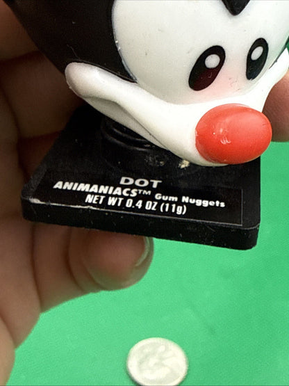 Vintage 1995 Topps DOT Bubble Gum Head Container 3” candy ANIMANIACS 1990’s - toyscardscomics