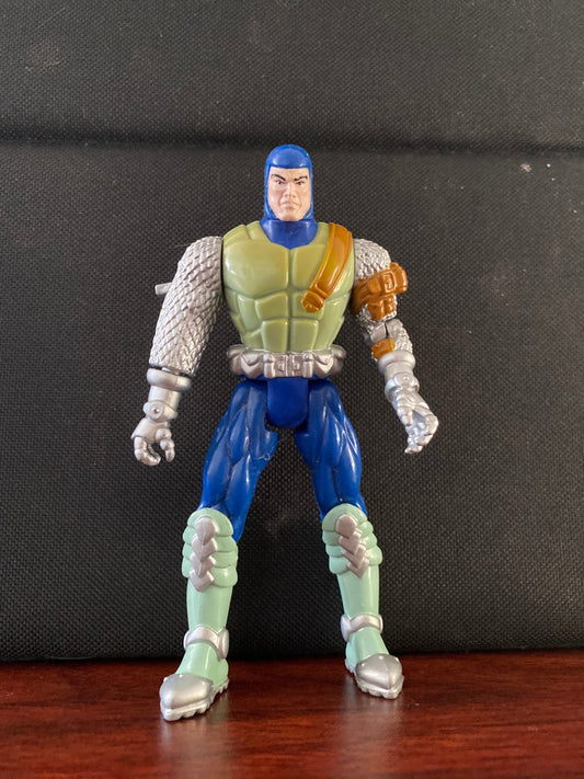 Vintage 1995 ToyBiz Marvel Universe X - Men X - Cutioner Action Figure Green - toyscardscomics