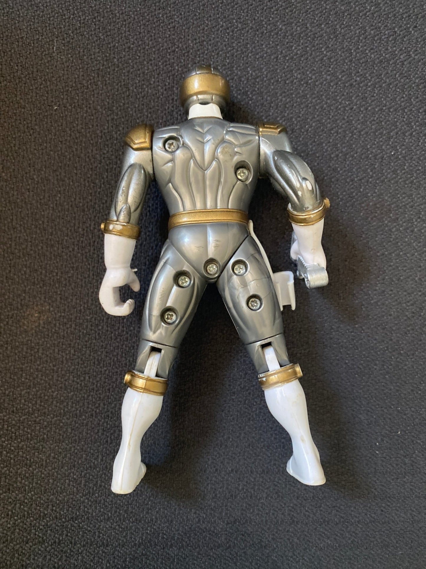 Vintage Bandai Power Rangers Lightspeed Rescue Titanium Ranger Figure Toy 1999 - toyscardscomics