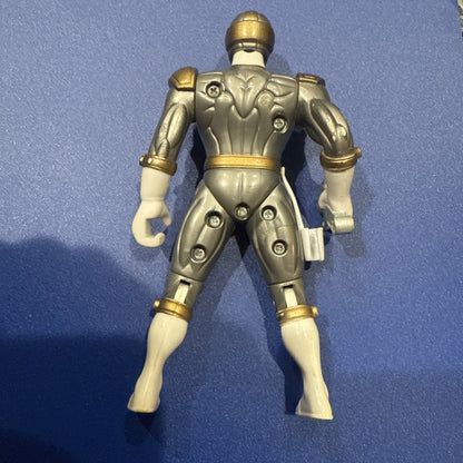 Vintage Bandai Power Rangers Lightspeed Rescue Titanium Ranger Figure Toy 1999 - toyscardscomics