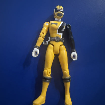 Vintage Bandai Yellow Power Ranger 5 - 1/2” Vinyl Figure - toyscardscomics