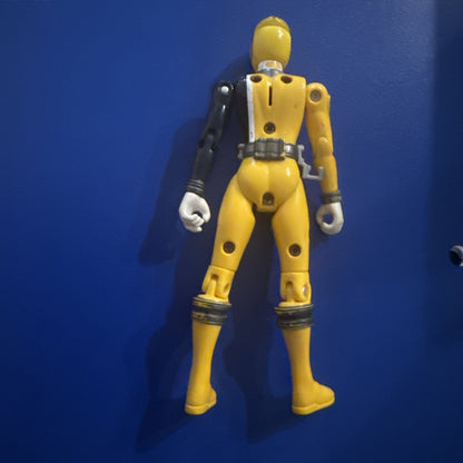 Vintage Bandai Yellow Power Ranger 5 - 1/2” Vinyl Figure - toyscardscomics