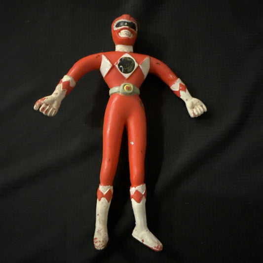 Vintage Bendy 1994 Saban Mighty Morphin Red Power Ranger 5 1/4" Gordy Toys - toyscardscomics
