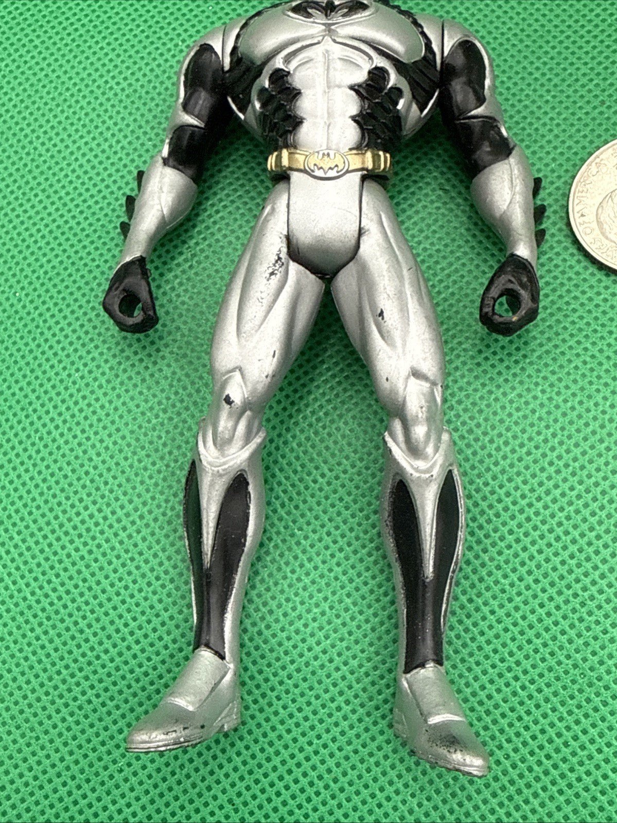 Vintage Kenner 1997 DC Comics Blast - Wing 5” Batman Action Figure Silver & Black - toyscardscomics