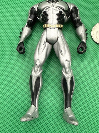 Vintage Kenner 1997 DC Comics Blast - Wing 5” Batman Action Figure Silver & Black - toyscardscomics