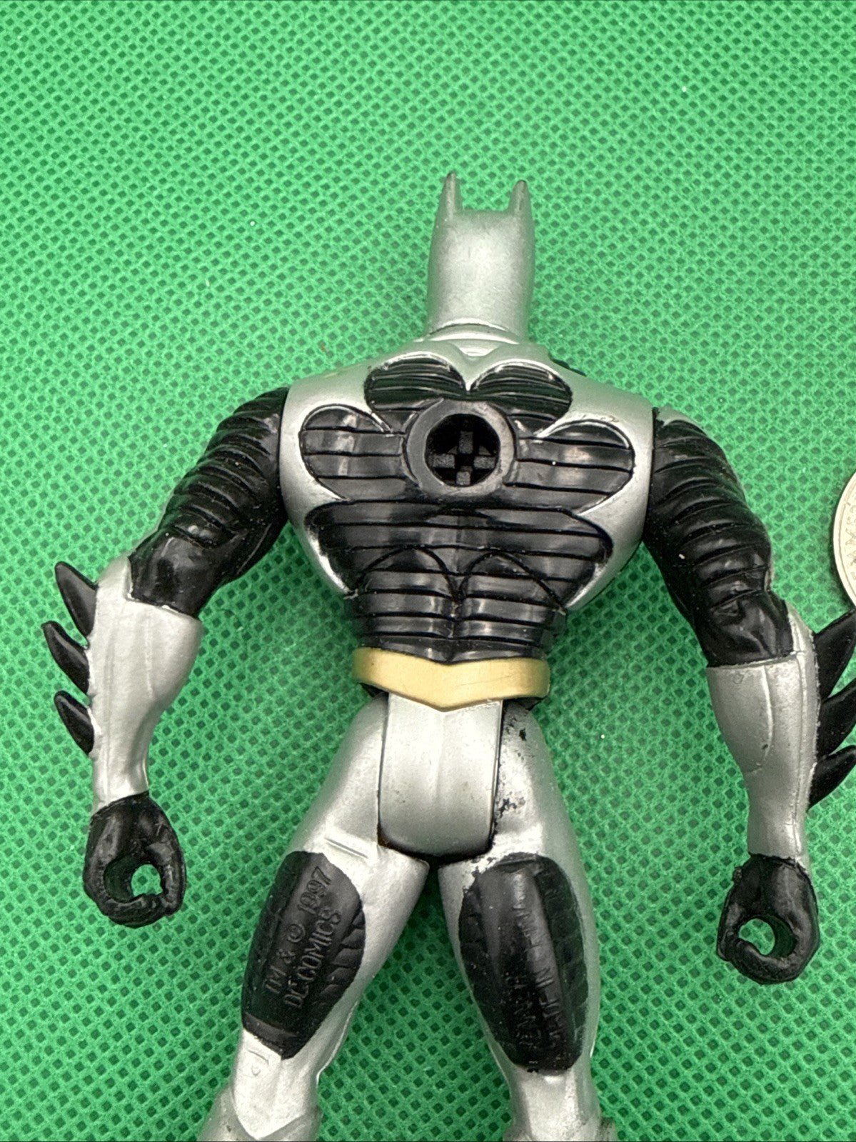 Vintage Kenner 1997 DC Comics Blast - Wing 5” Batman Action Figure Silver & Black - toyscardscomics
