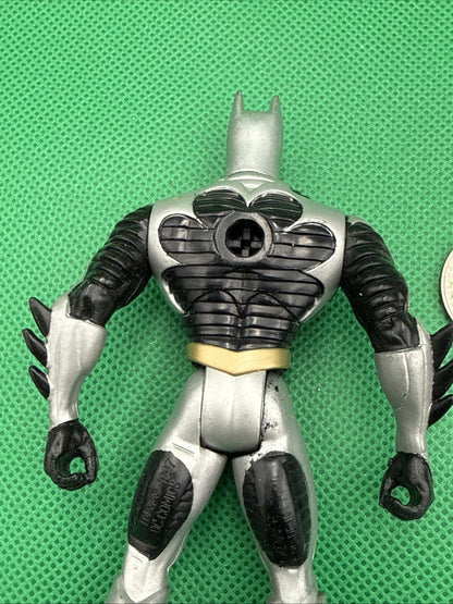 Vintage Kenner 1997 DC Comics Blast - Wing 5” Batman Action Figure Silver & Black - toyscardscomics