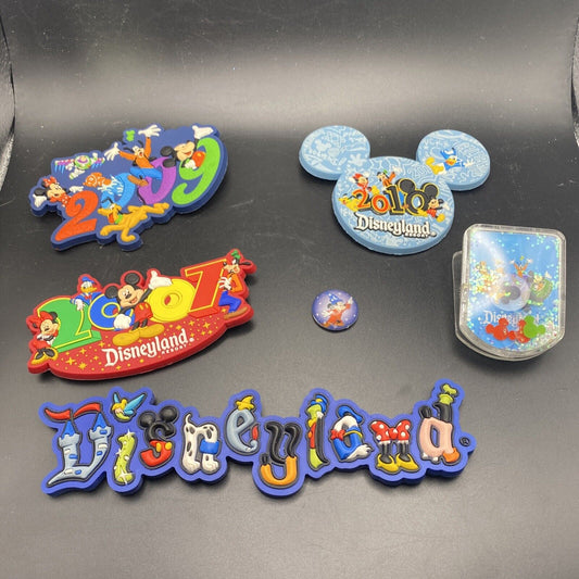 Vintage Lot Of 6 Of Walt Disney World Rubber Fridge Magnet, 20 Years, 1999 - toyscardscomics