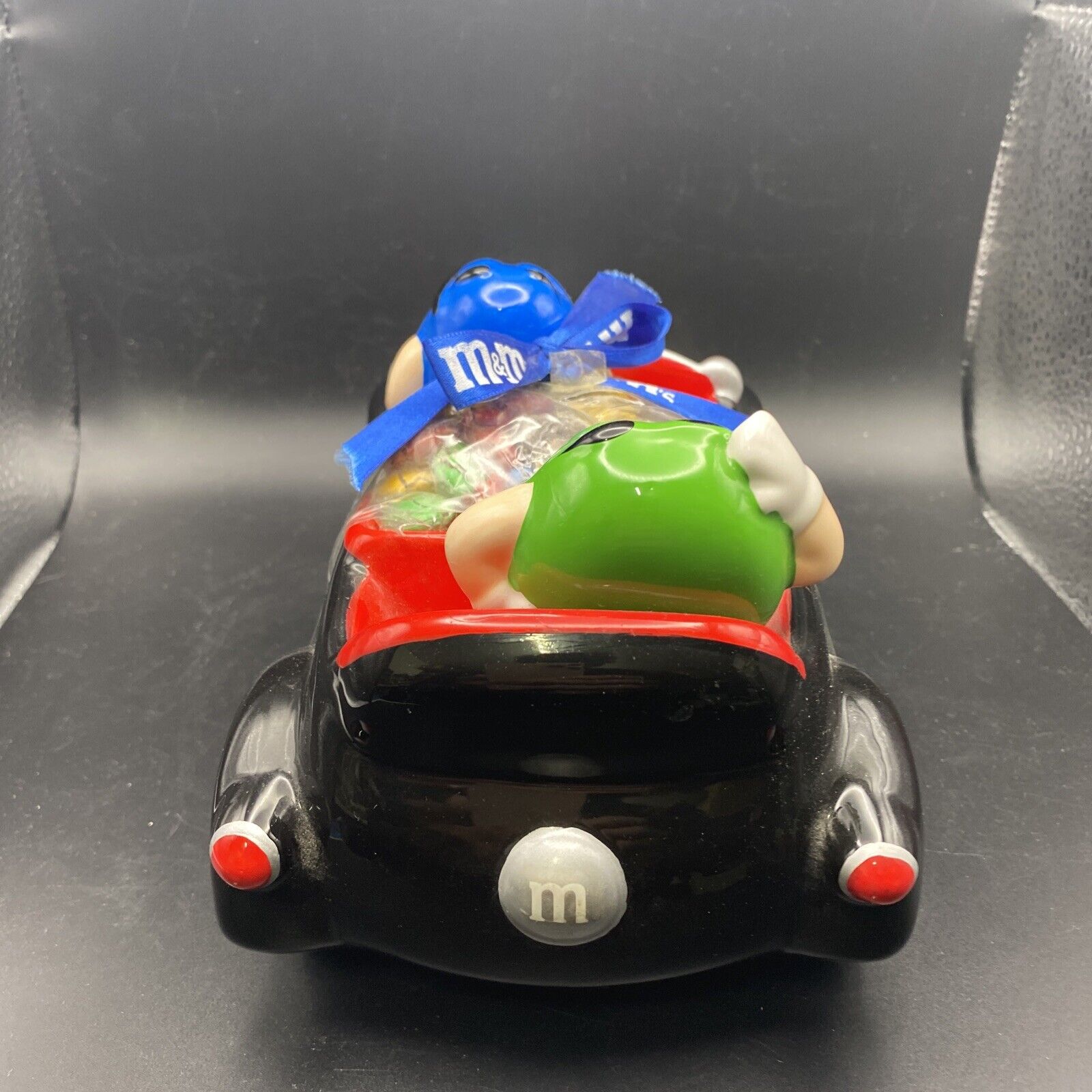 VINTAGE M&Ms 2003 GALERIE Ceramic Black & RED Roadster M&M Car Candy Dish - toyscardscomics