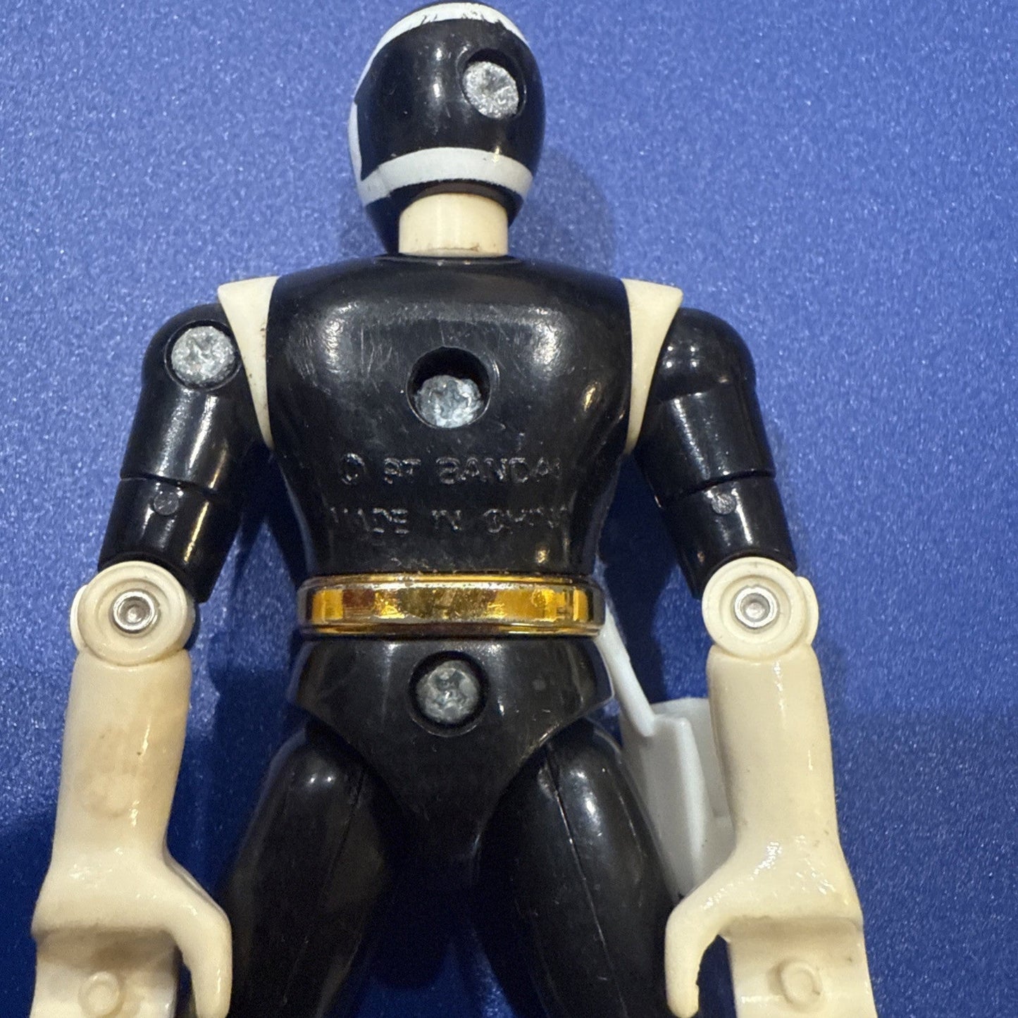 Vintage Power Rangers 1997 Black Ranger Action Figure Bandai MMPR - toyscardscomics
