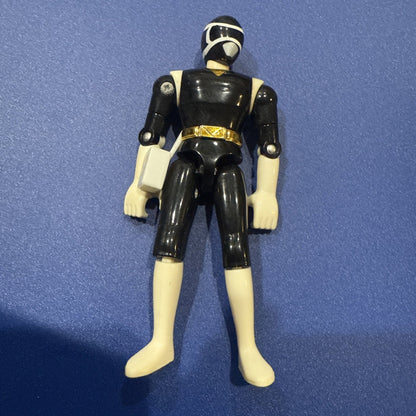 Vintage Power Rangers 1997 Black Ranger Action Figure Bandai MMPR - toyscardscomics