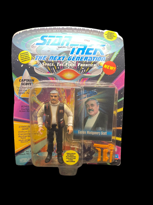 Vintage Star Trek Action Figure Captain Scott 6070 6029 1994 Next Generation - toyscardscomics