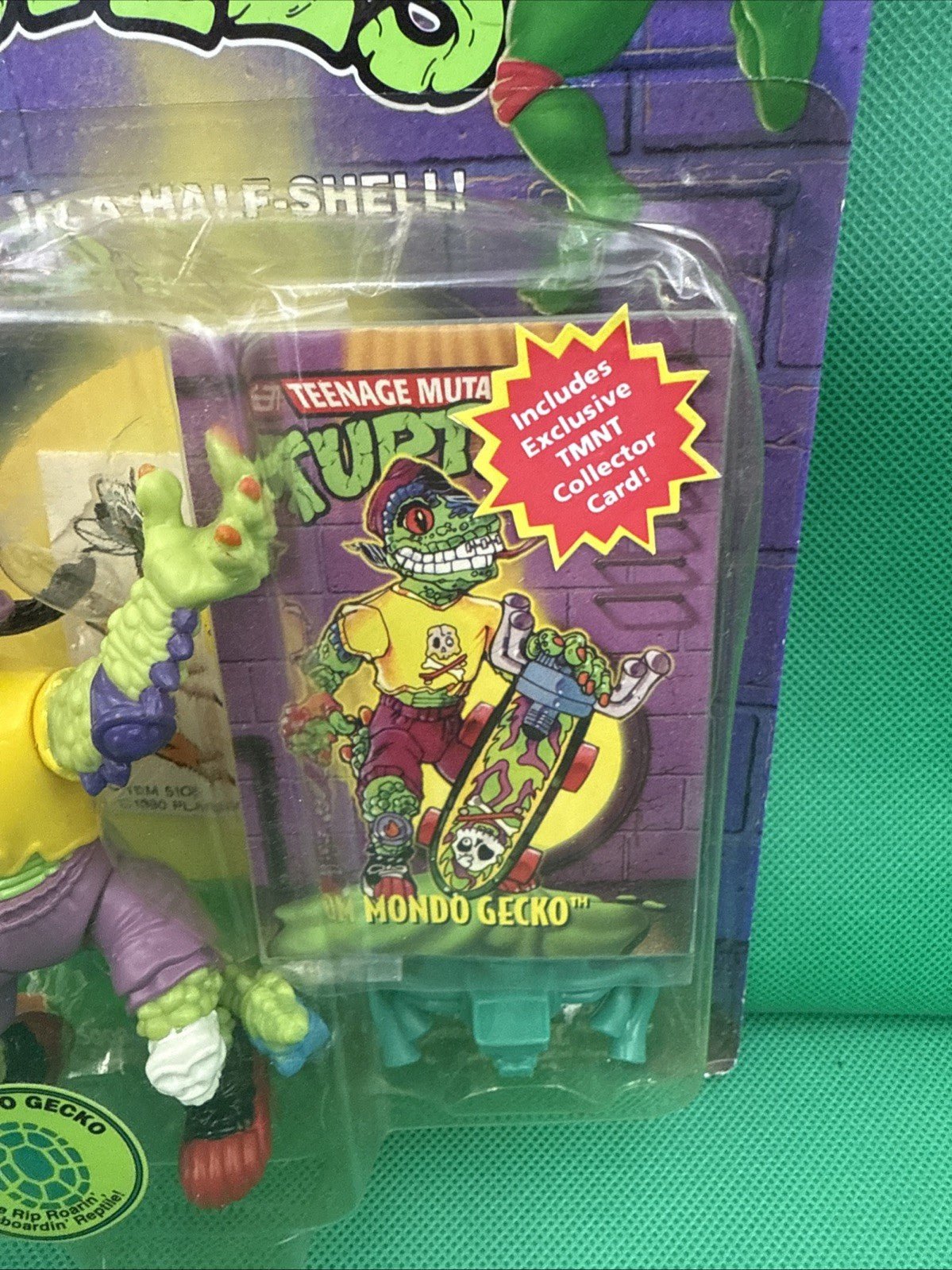Vintage TMNT Teenage Mutant Ninja Turtles MONDO GECKO with Card Playmates 1994 - toyscardscomics