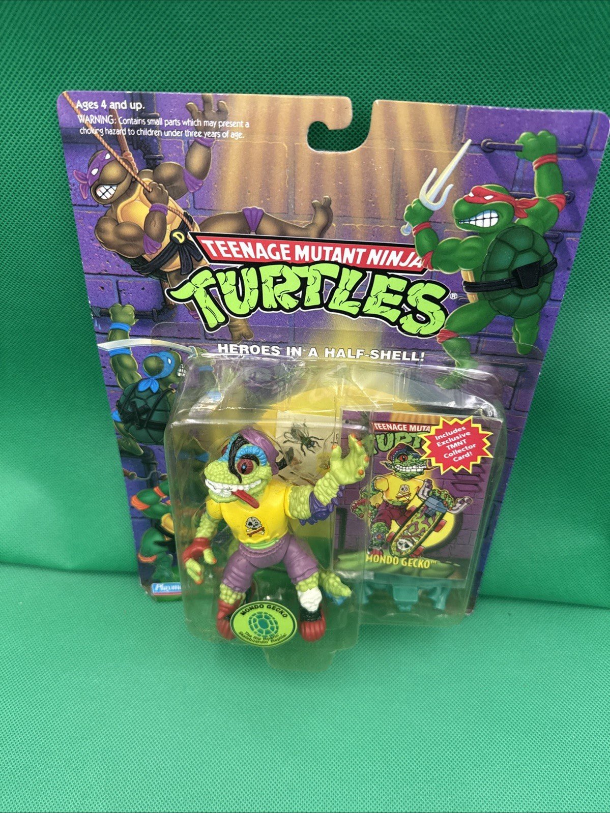 Vintage TMNT Teenage Mutant Ninja Turtles MONDO GECKO with Card Playmates 1994 - toyscardscomics