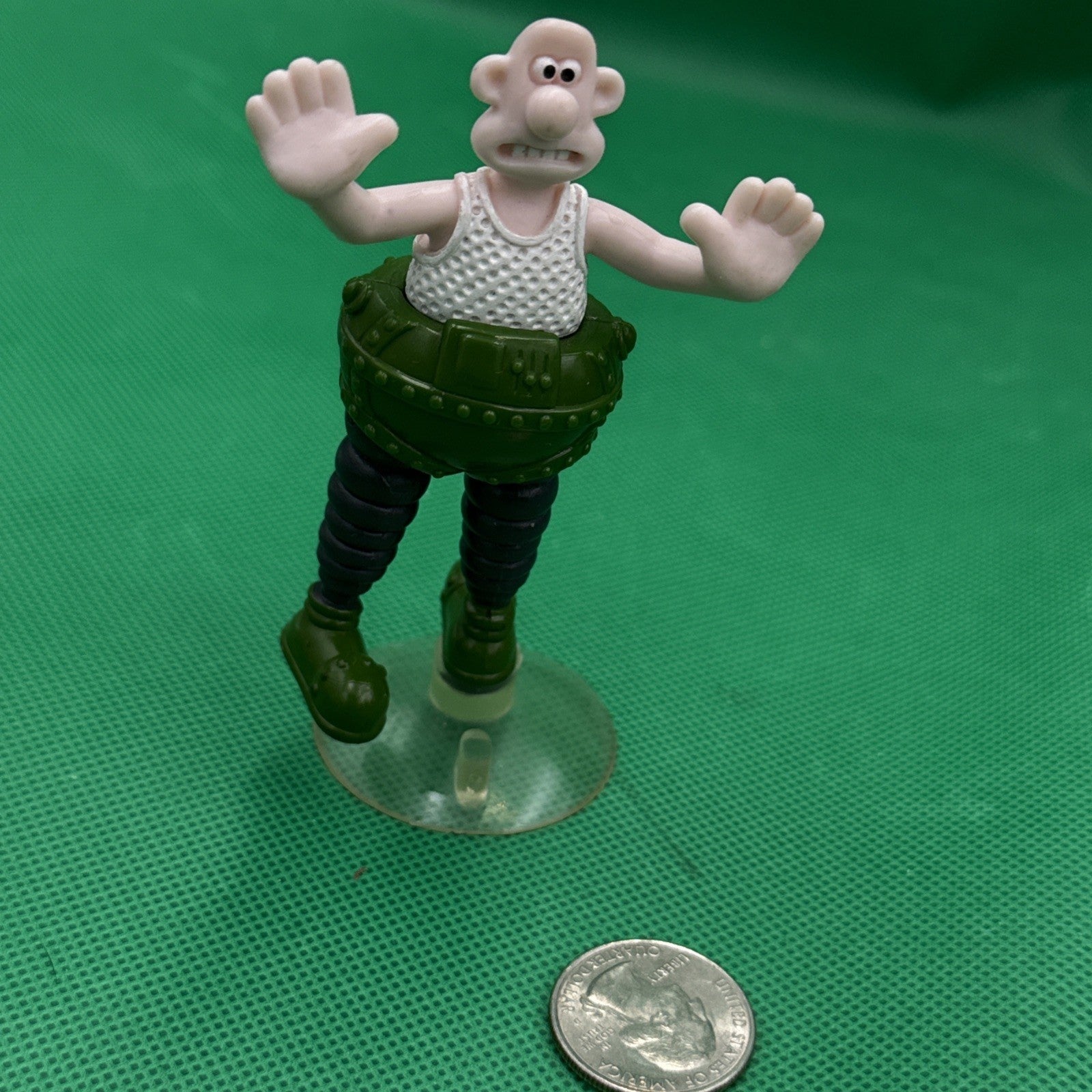 Vintage Wallace Figure Wallace and Gromit Wrong Trousers Suction 1989 Applause - toyscardscomics