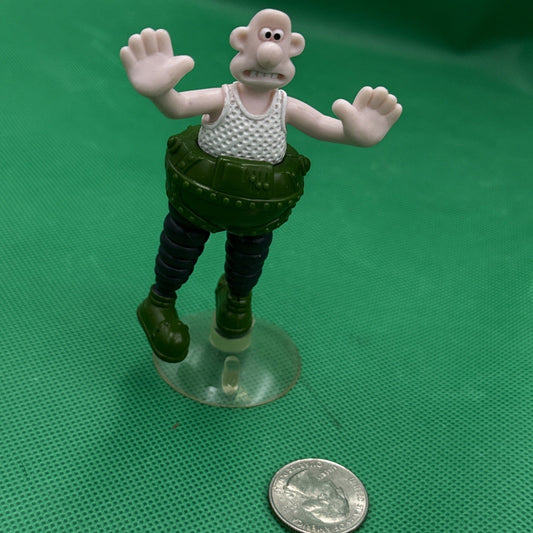 Vintage Wallace Figure Wallace and Gromit Wrong Trousers Suction 1989 Applause - toyscardscomics