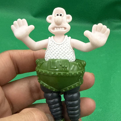 Vintage Wallace Figure Wallace and Gromit Wrong Trousers Suction 1989 Applause - toyscardscomics