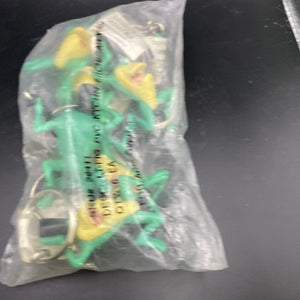vintage warner brothers michigan j frog plastic figural keyring. new Lot Of 6