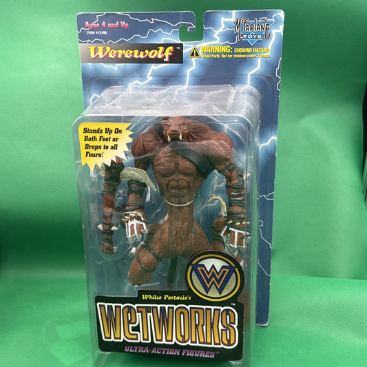 Vtg. 1995 WetWorks Werewolf Brown Variant Series 1 McFarlane 7" Figure SEALED - toyscardscomics