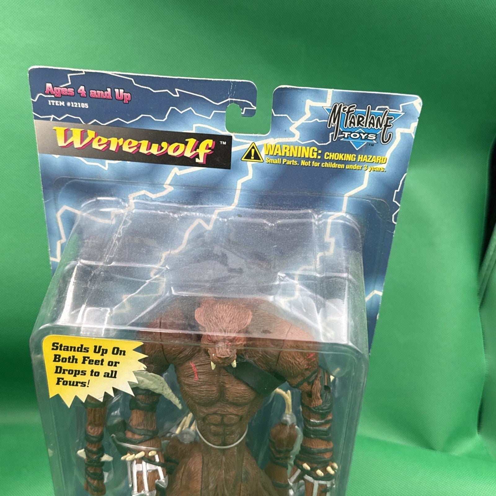 Vtg. 1995 WetWorks Werewolf Brown Variant Series 1 McFarlane 7" Figure SEALED - toyscardscomics
