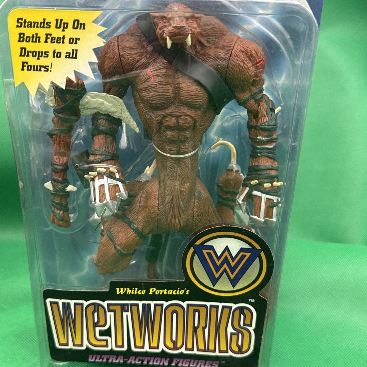 Vtg. 1995 WetWorks Werewolf Brown Variant Series 1 McFarlane 7" Figure SEALED - toyscardscomics
