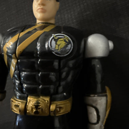 VTG 2001 Power Rangers Wild Force Spin Flip Head Black Ranger Action Figure - toyscardscomics