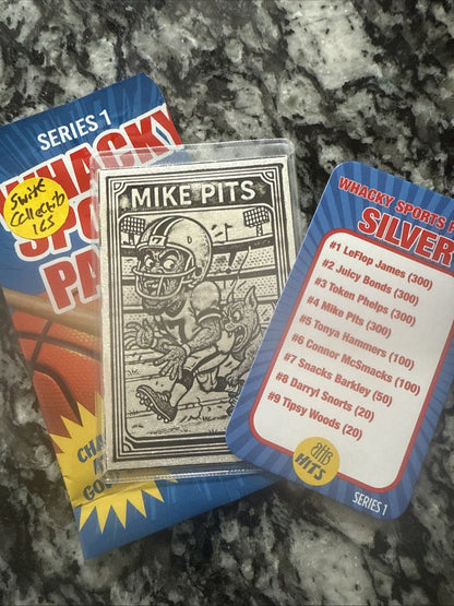 Whacky Sports Packs Series 1 - 1 oz Silver - "Mike Pitts" - .999 Silver Bar - toyscardscomics
